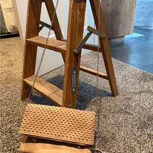 Urban Expressions Tan Woven Crossbody Bag